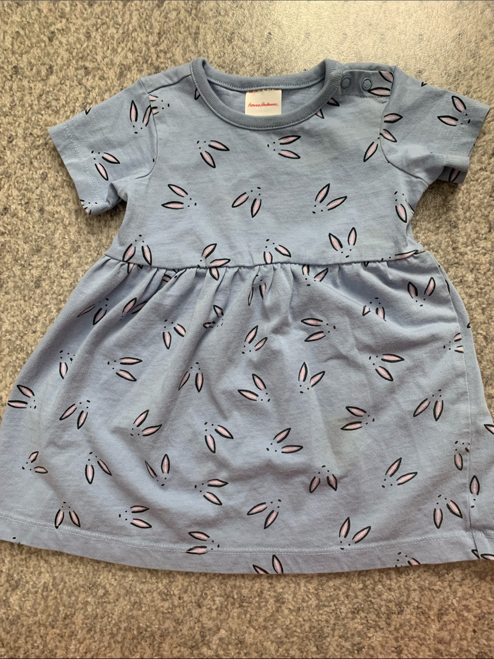 Hanna Andersson 18-24 mo *100% cotton Oeko Tex* shirt/dress in 🐰 bunny pattern.